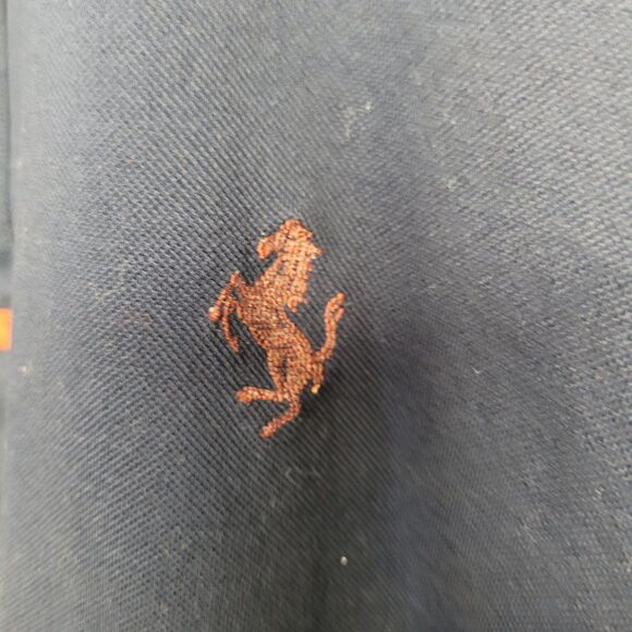 Ferrari Prima Made in Italy Navy Short Sleeve Polo Shirt Mens Size XL - Picture 4 of 11